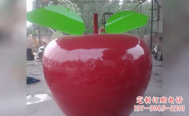 广西不锈钢苹果雕塑描绘出美丽的景观