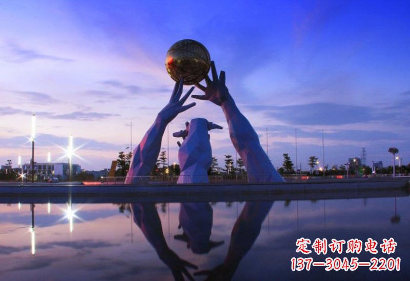 广西不锈钢城市的地球雕塑