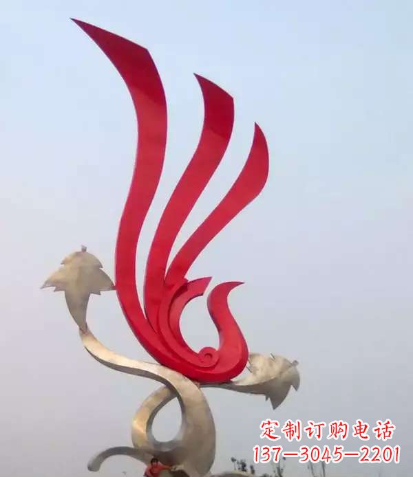 广西不锈钢城市的凤凰雕塑