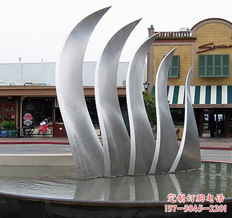 广西不锈钢城市艺术翅膀雕塑羽翼展翔