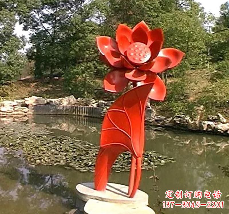 广西不锈钢荷花雕塑激发城市艺术灵感