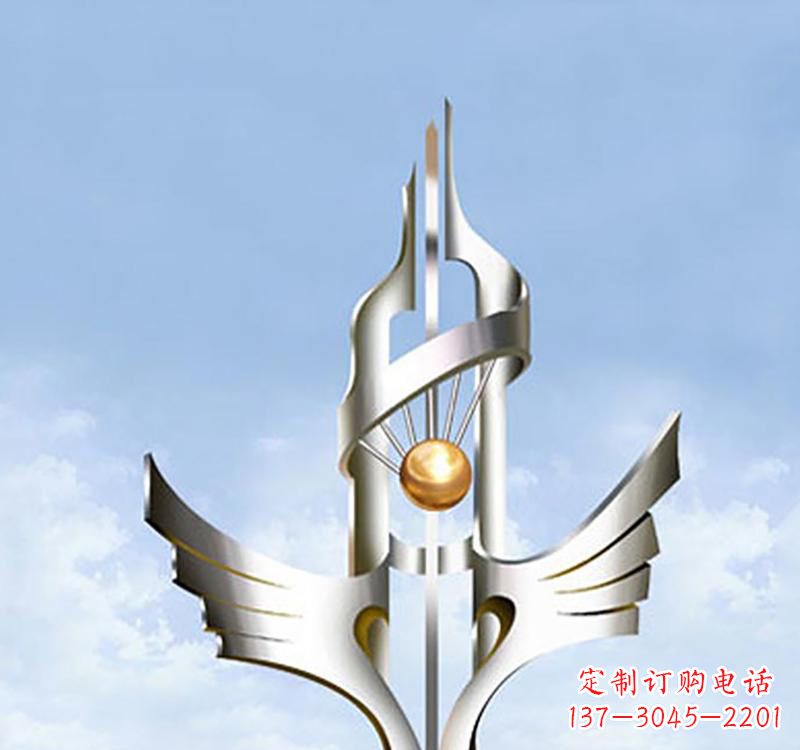 广西以不锈钢为材料的翅膀雕塑
