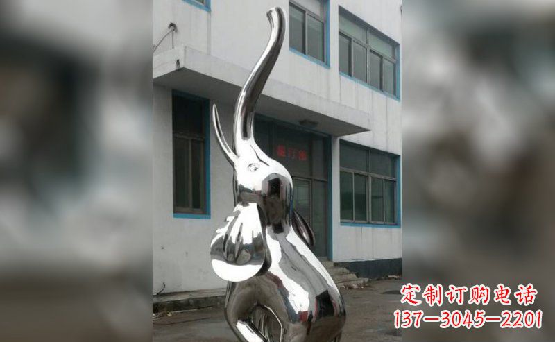 广西精致的不锈钢大象雕塑