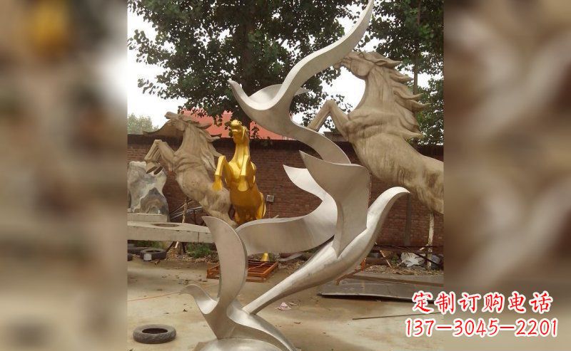 广西不锈钢大雁雕塑