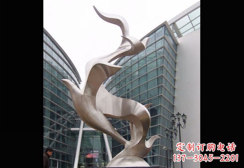 广西精美的不锈钢大雁雕塑