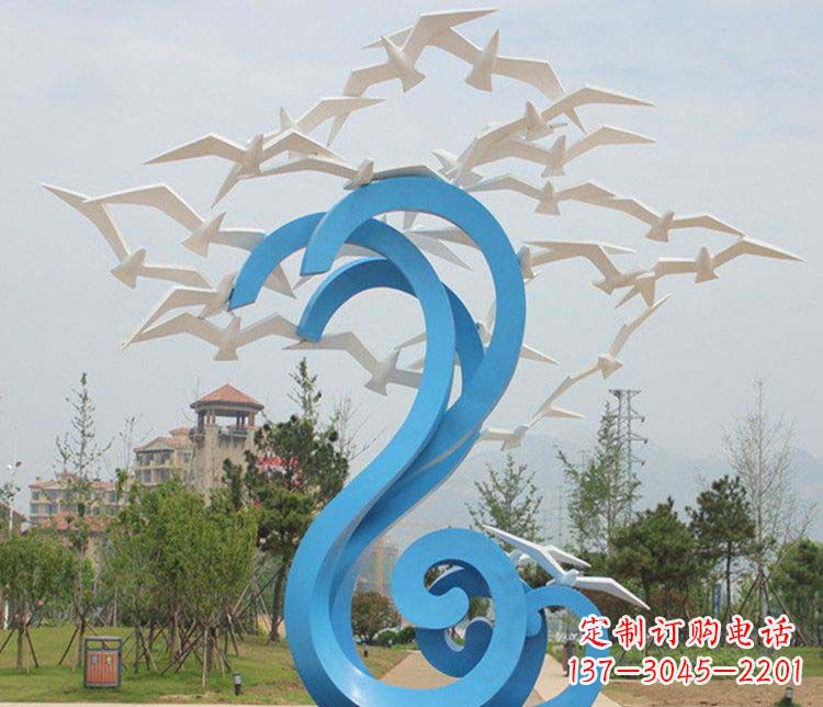 广西不锈钢大雁雕塑传承传统文化的象征