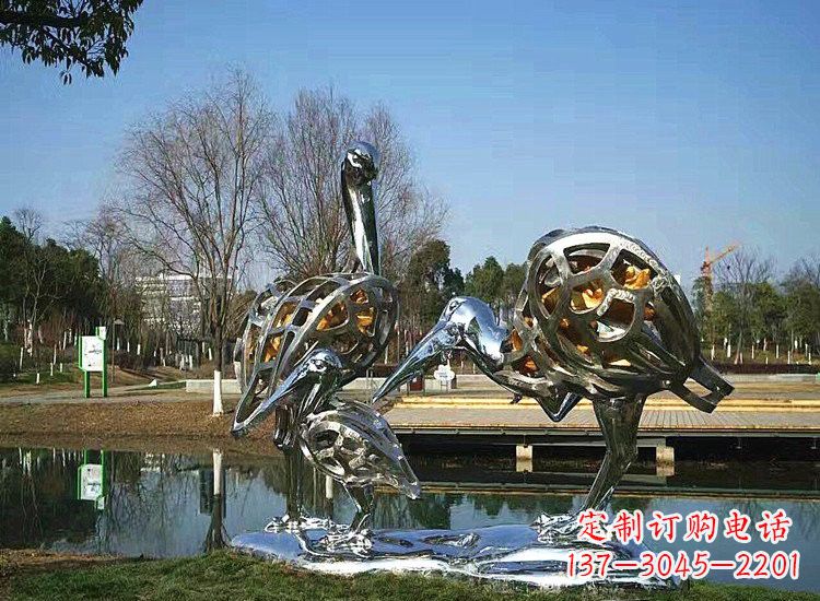 广西精美非凡的不锈钢丹顶鹤雕塑