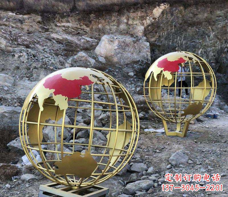 广西不锈钢制作的地球雕塑
