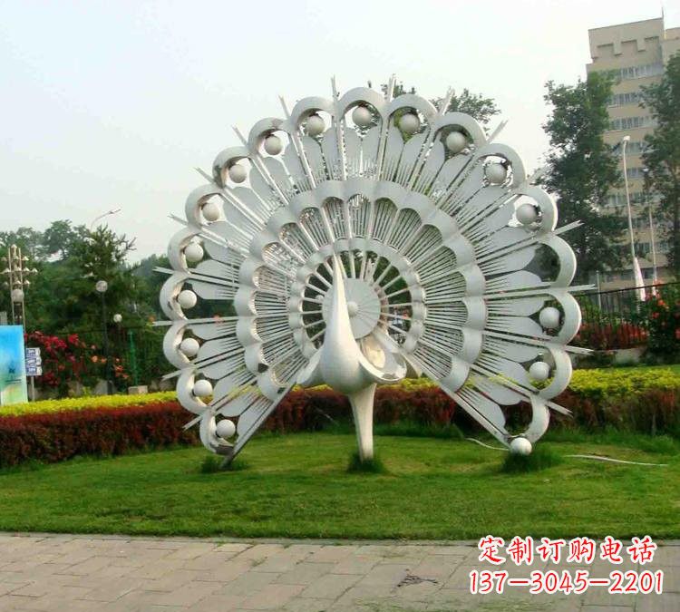 广西不锈钢孔雀雕塑