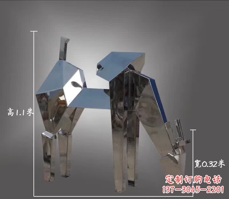 广西不锈钢动物雕塑——鹿