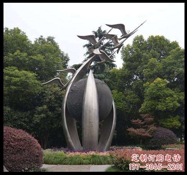 广西不锈钢天鹅雕塑