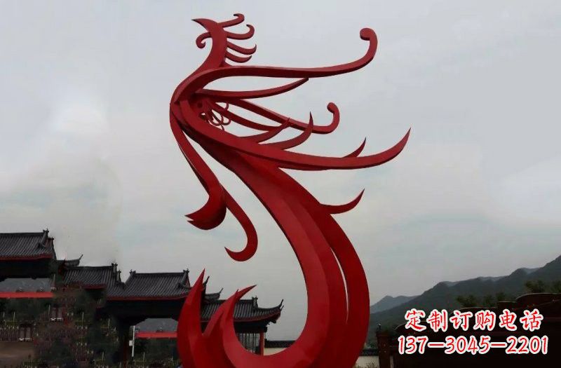 广西精美不锈钢凤凰雕塑