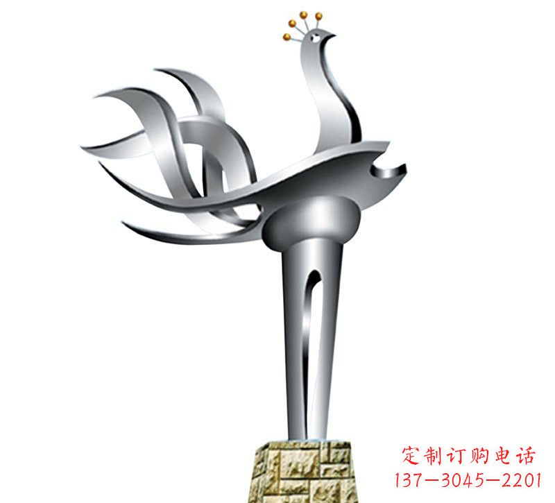 广西不锈钢凤凰雕塑——精致的艺术之作