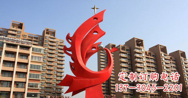 广西凤凰灿烂的不锈钢雕塑