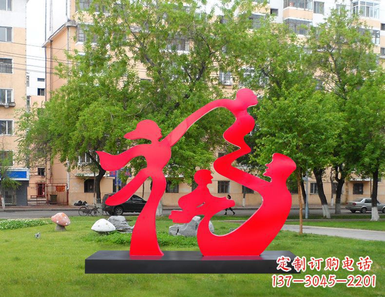 广西不锈钢福字雕塑