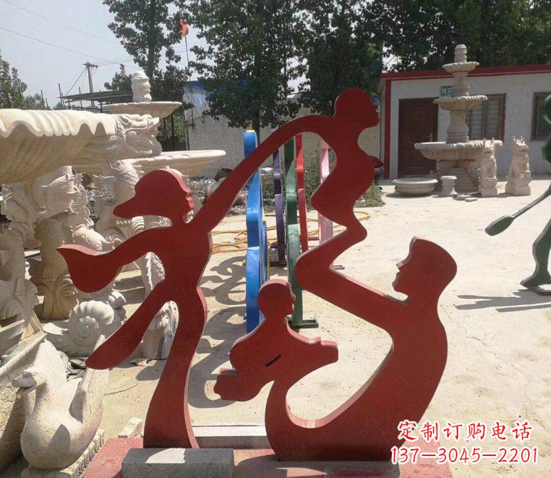 广西不锈钢福字雕塑