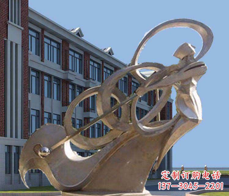 广西不锈钢制作的高尔夫球人物雕塑
