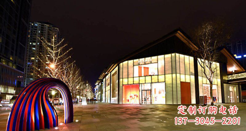 广西不锈钢拱门雕塑——点缀街边景观