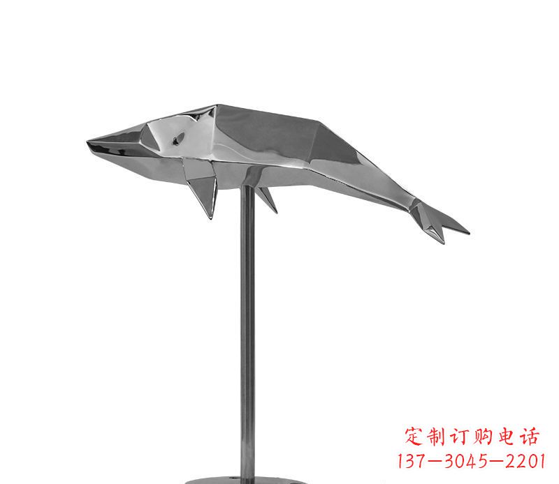 广西不锈钢海豚雕塑
