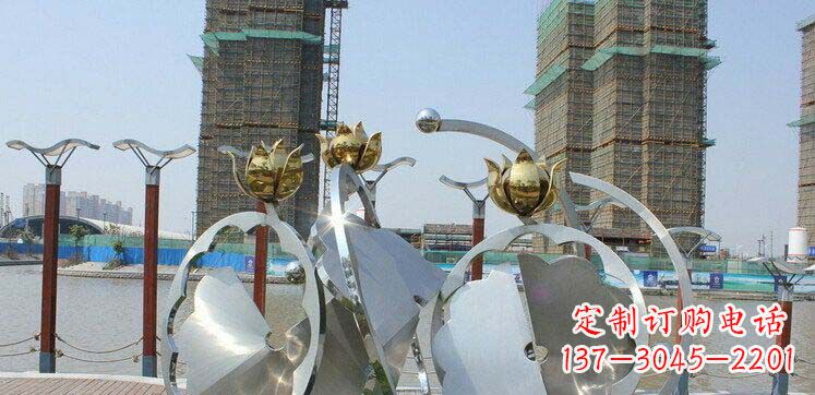 广西不锈钢荷叶雕塑——缔造经典之美