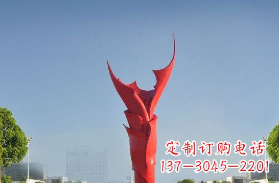 广西不锈钢火炬雕塑——点燃友谊之火