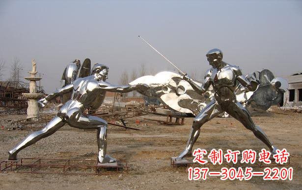 广西不锈钢雕刻的运动员雕塑