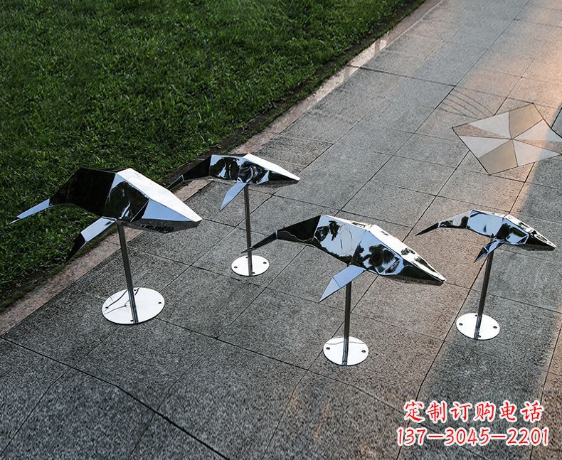 广西不锈钢海豚雕塑精致的海洋之美