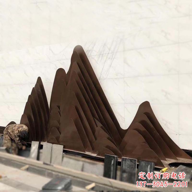 广西精美不锈钢假山雕塑