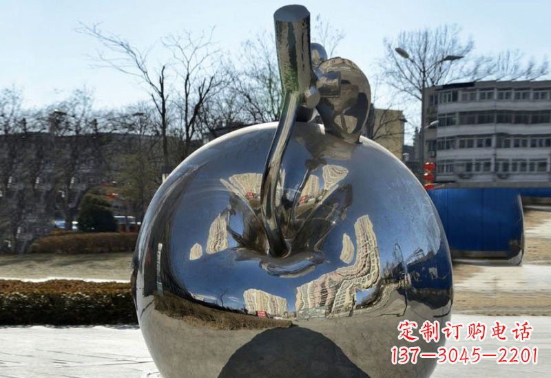 广西精致的不锈钢苹果雕塑