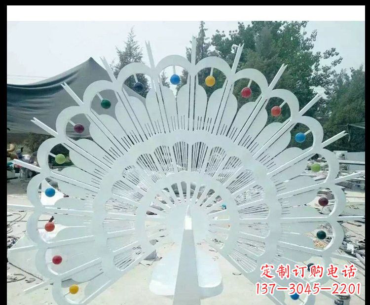 广西精美不锈钢孔雀雕塑