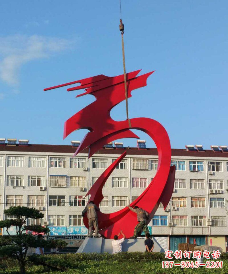 广西不锈钢龙雕塑展现龙城市景观之美