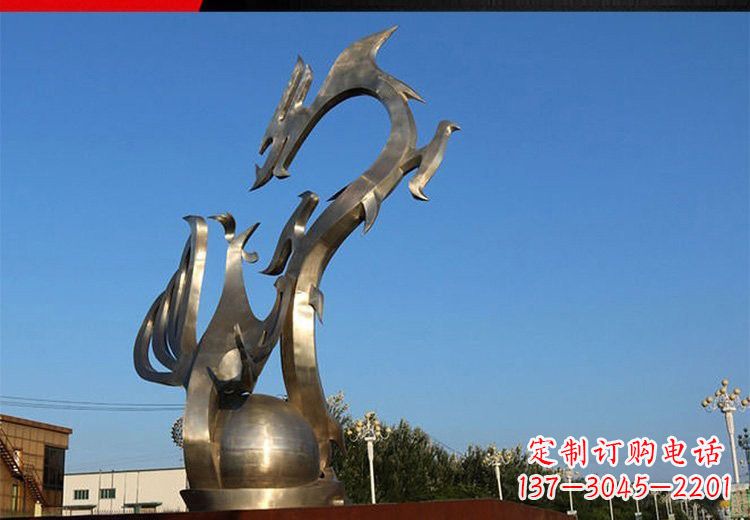 广西不锈钢龙凤雕塑艺术精美的精品