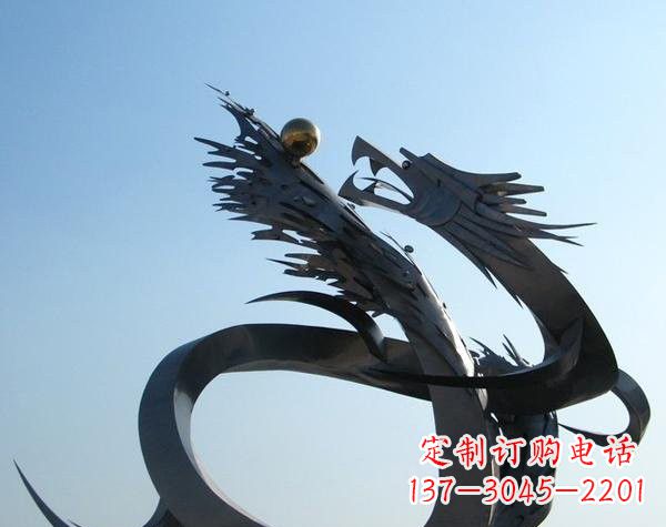 广西不锈钢龙雕塑精美雕刻,灵动灵气