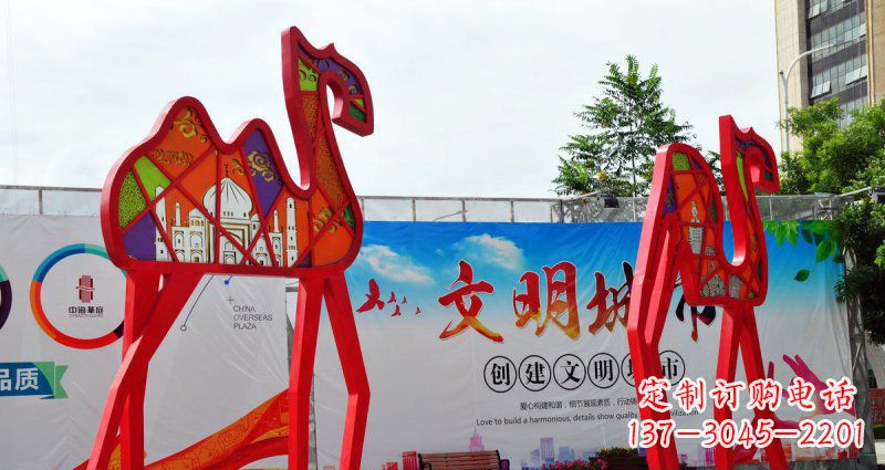 广西不锈钢骆驼雕塑