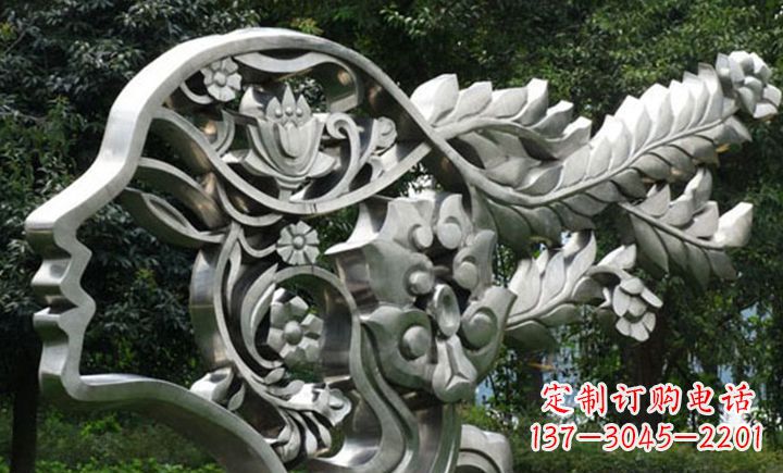广西不锈钢头像雕塑——精美绝伦