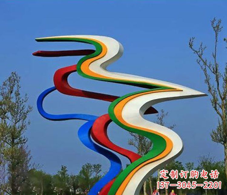 广西精美不锈钢飘带雕塑