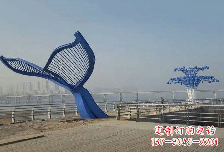 广西不锈钢鲸鱼雕塑