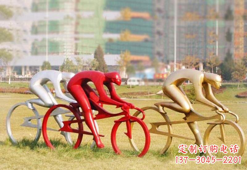 广西不锈钢自行车雕塑