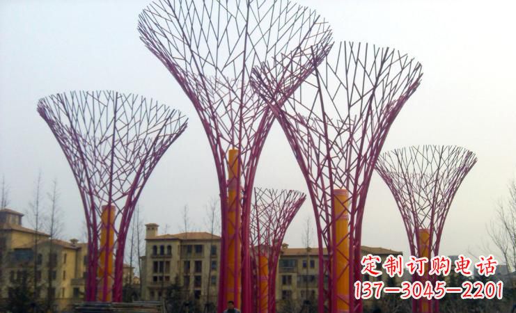广西不锈钢树枝雕塑——点缀城市景观
