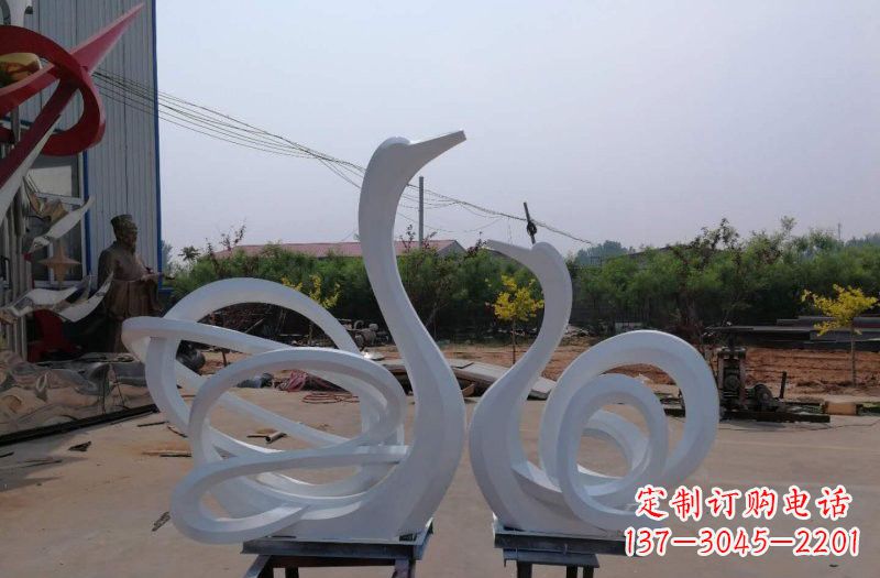 广西精美不锈钢天鹅雕塑