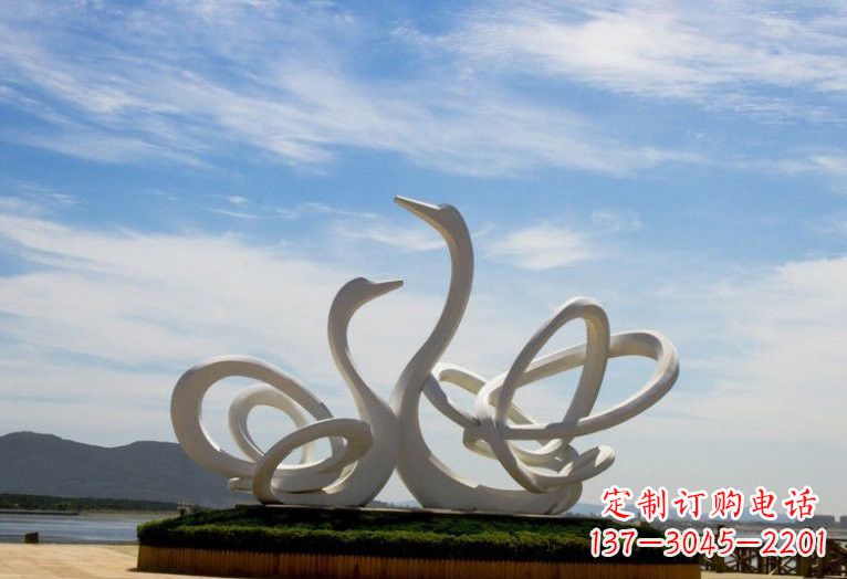 广西不锈钢制天鹅雕塑
