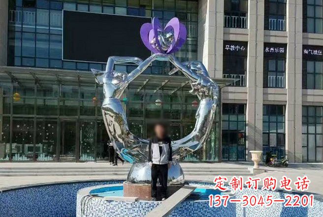 广西不锈钢抽象女孩雕塑