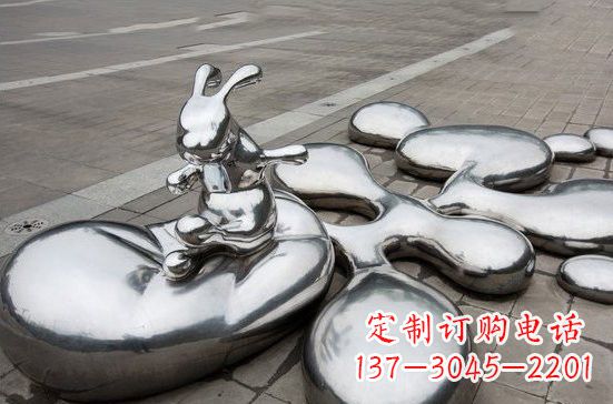 广西不锈钢兔子雕塑