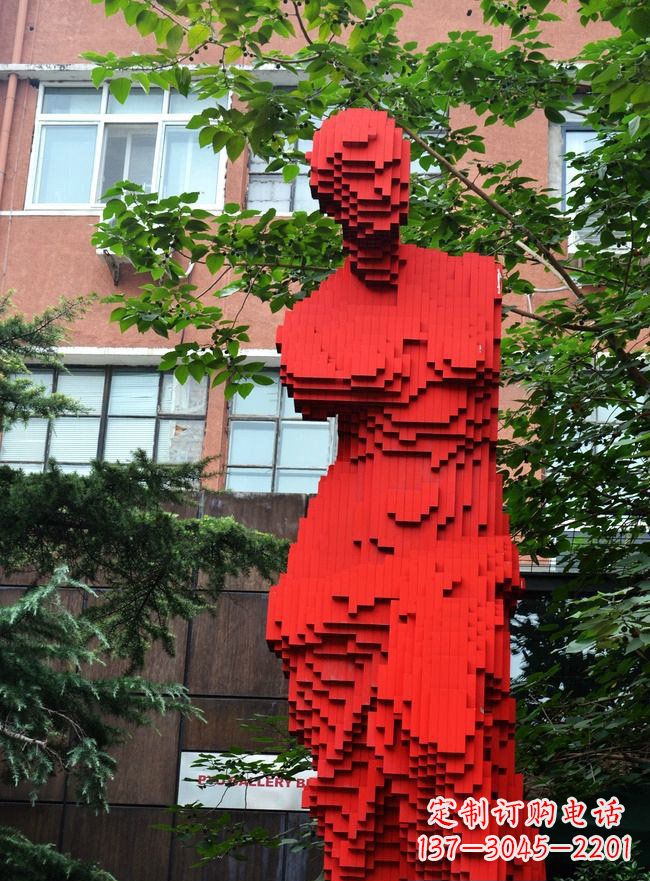广西维纳斯雕塑点缀街边景观的不锈钢艺术