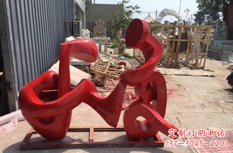 广西不锈钢音符雕塑传递美丽的音乐