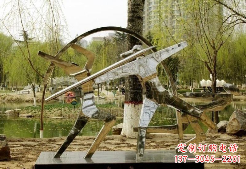 广西不锈钢运动员雕塑