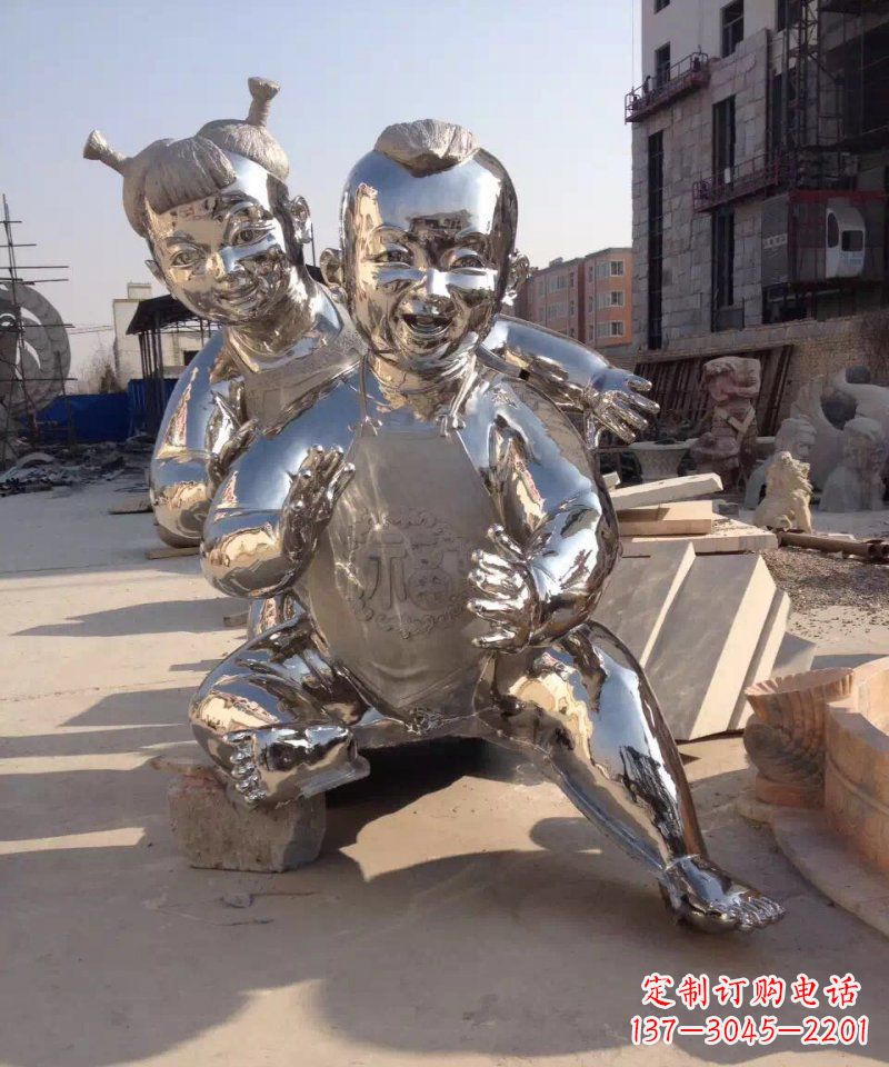 广西精美的不锈钢儿童雕塑