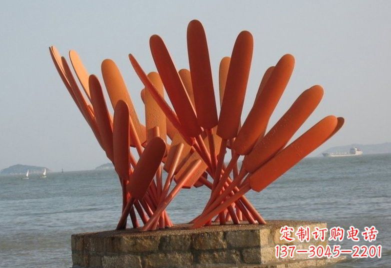 广西不锈钢船桨雕塑经典的海洋景观