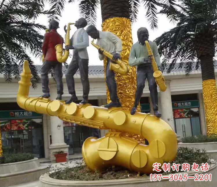 广西不锈钢萨克斯雕塑精美绝伦