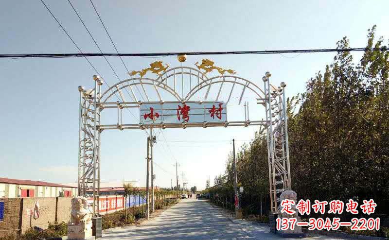广西不锈钢牌坊雕塑艺术展示美丽乡村